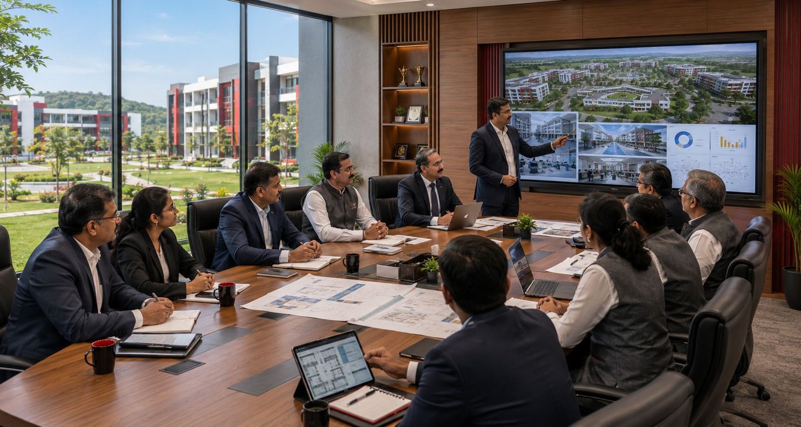 PMIT leadership reviewing campus master plan