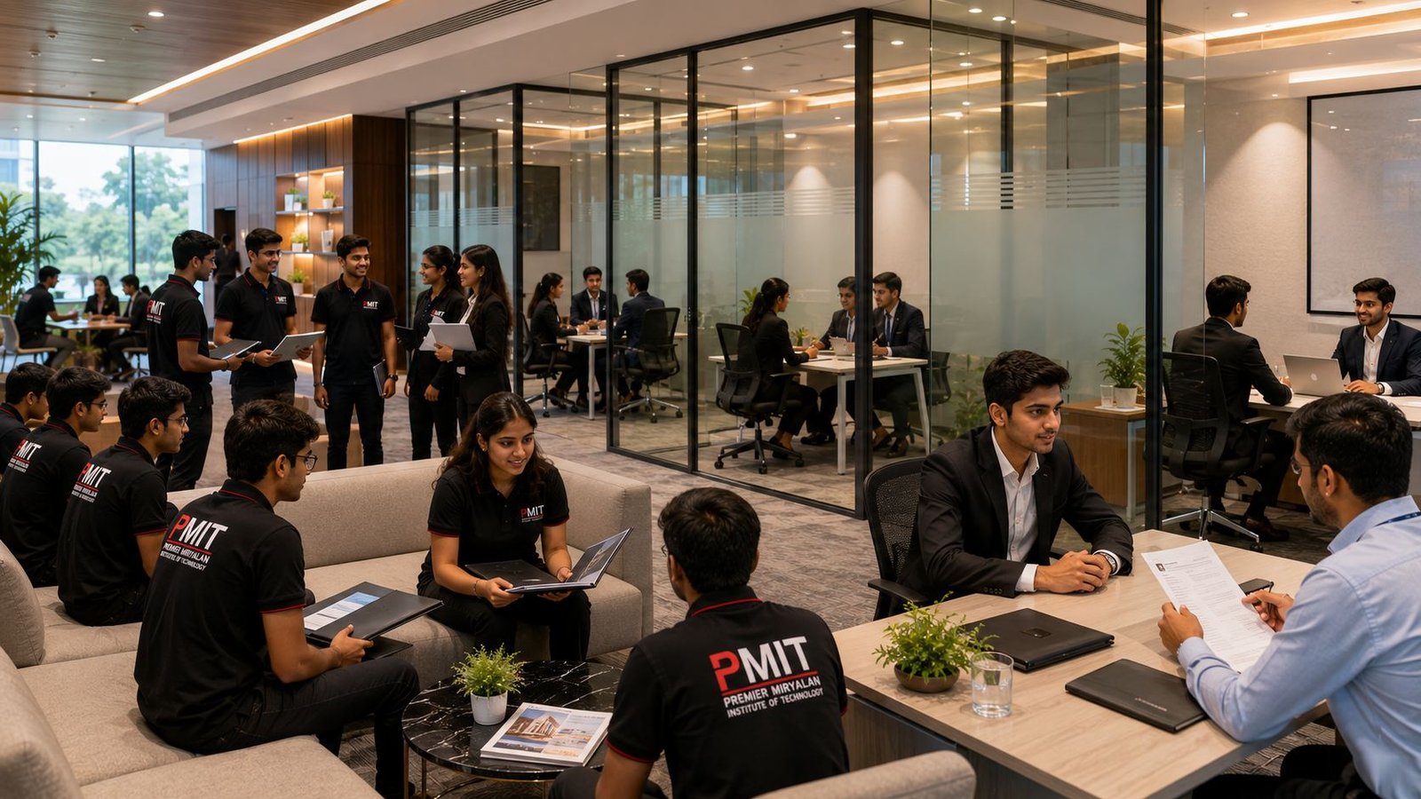PMIT students in industry interviews and networking sessions